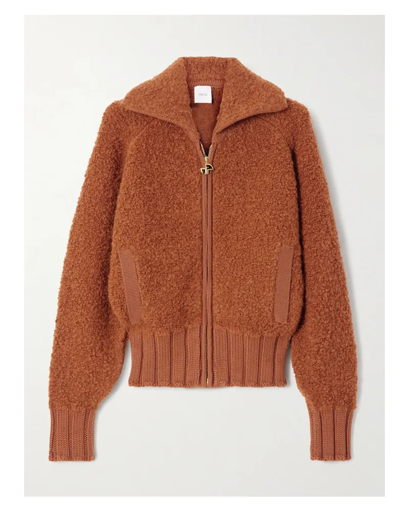 Patou Cardigan Aus Bouclé Aus Einer Wollmischung - Braun Braun