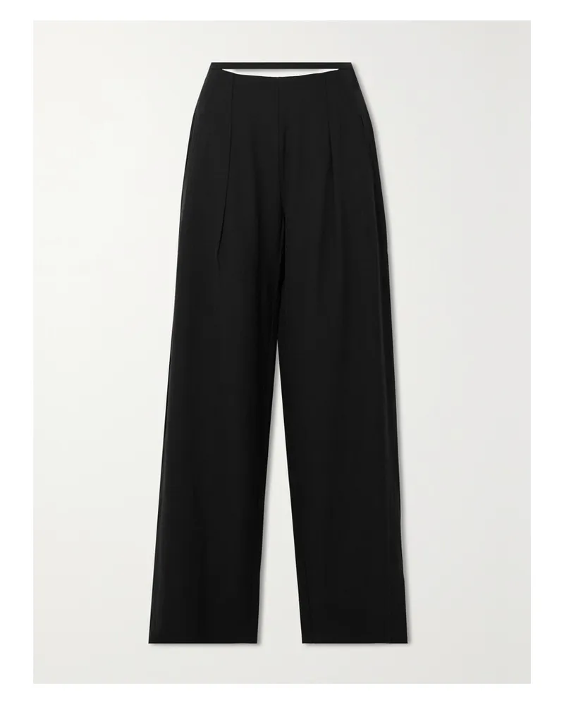 Cult Gaia Tasha Hose Mit Weitem Bein Aus Webstoff Mit Falten Und Cut-out - Schwarz Schwarz
