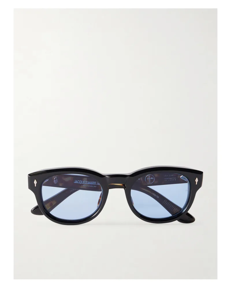 Jacques Marie Mage Dr. Dream Round-frame Tortoiseshell Acetate Sunglasses - Black Black