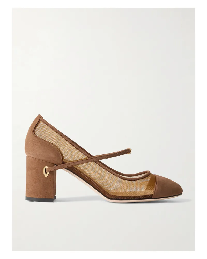 Jennifer Chamandi Paolo 65 Pumps Aus Mesh Und Veloursleder - Braun Braun
