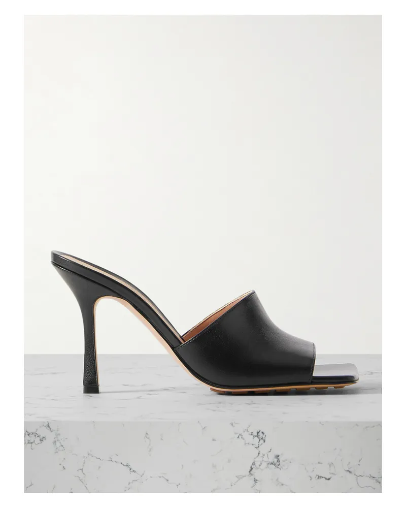 Bottega Veneta Leather Mules - Black Black