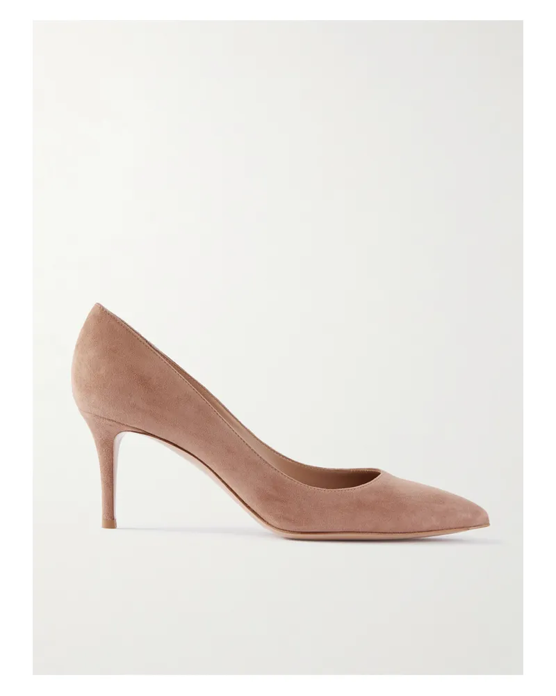 Gianvito Rossi Gianvito 70 Suede Pumps - Neutrals Neutrals