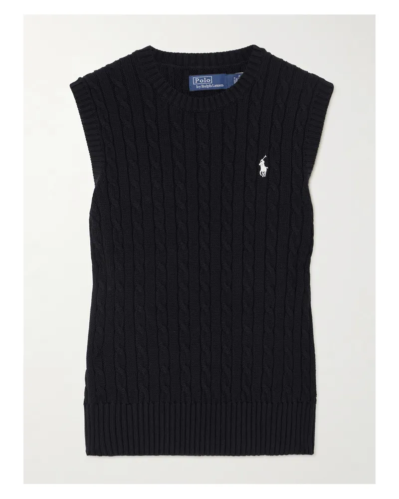 Ralph Lauren Pullunder Aus Baumwolle Mit Stickerei - Schwarz Schwarz
