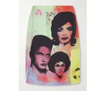 Printed Silk-twill Midi Skirt - Multi