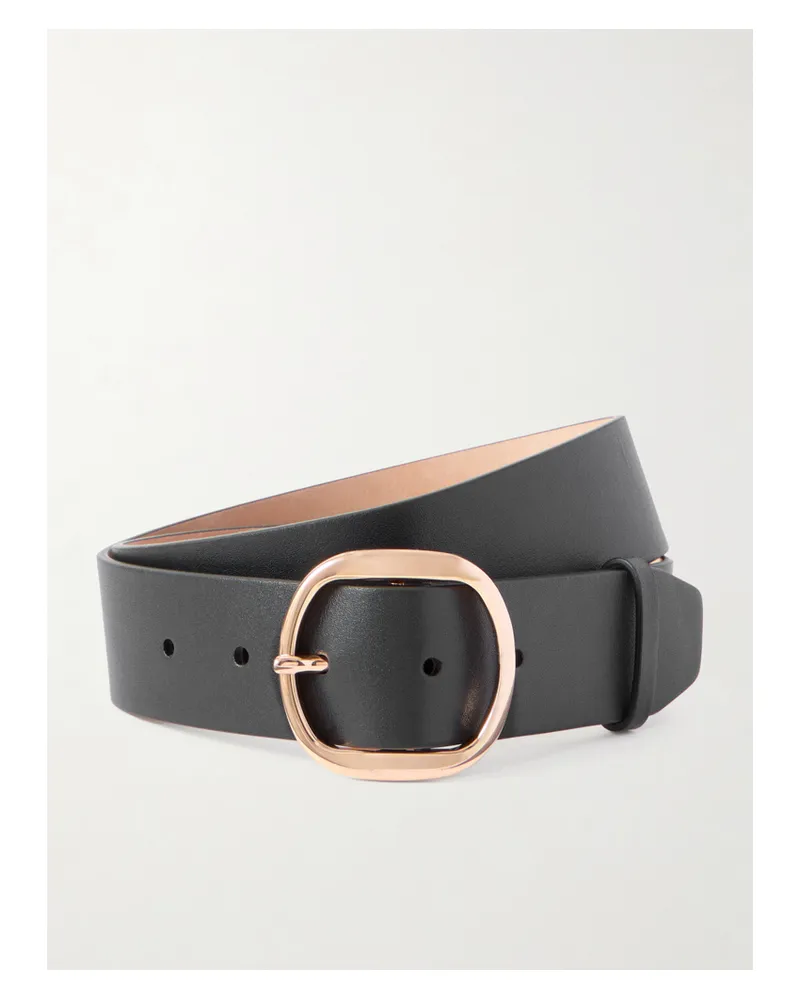 Gabriela Hearst Elster Textured-leather Belt - Black Black