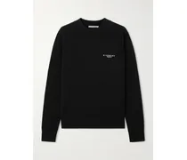 Embroidered Wool And Cashmere-blend Sweater - Black