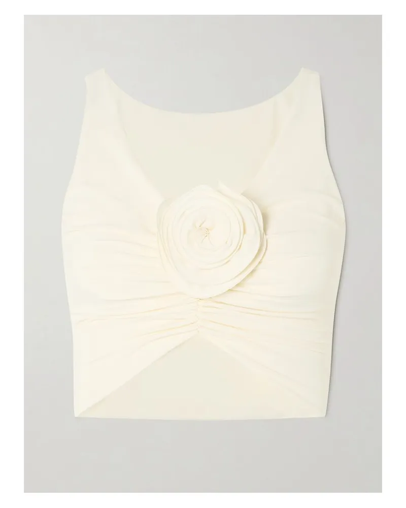 Magda Butrym Bikini-oberteil Mit Raffungen Und Applikation - Creme Creme