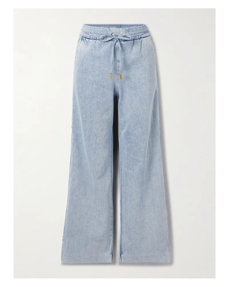 Zimmermann Halbhohe Jeans Mit Weitem Bein Und Knöpfen - Blau Blau