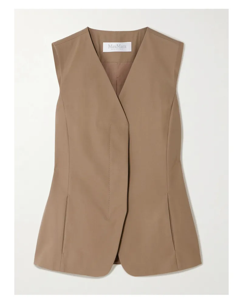 Max Mara Reno Weste Aus Baumwolle - Braun Braun