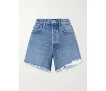 Parker Distressed Denim Shorts - Blue