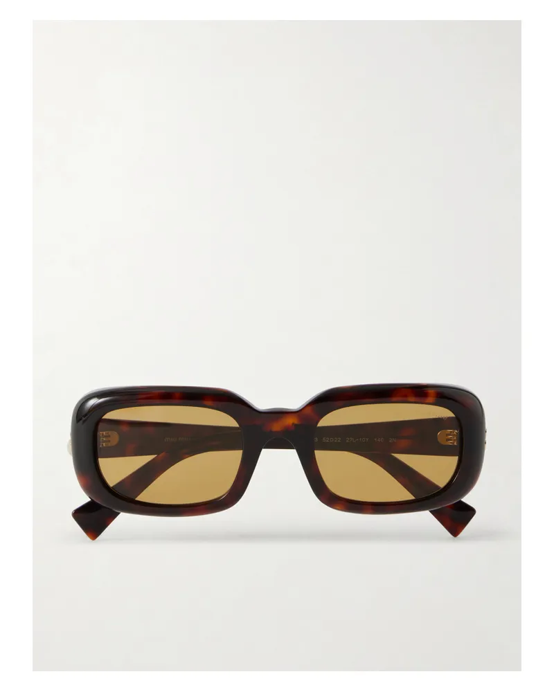Miu Miu Square-frame Acetate Sunglasses - Tortoiseshell Tortoiseshell