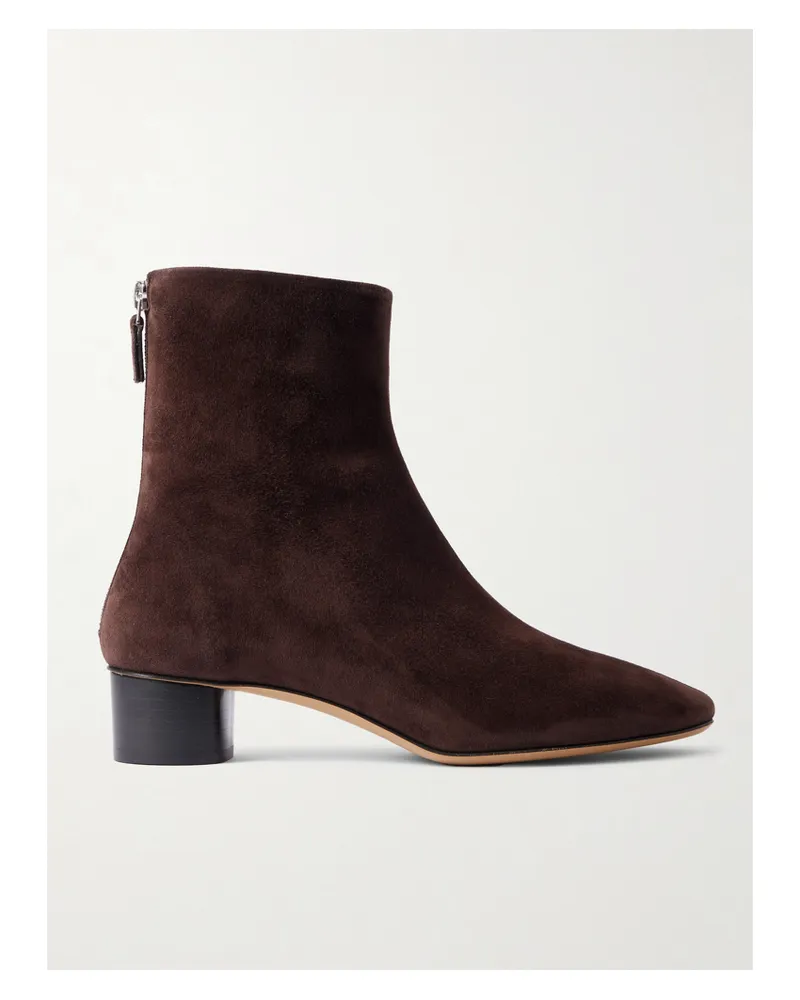 Le Monde Béryl Carole Suede Ankle Boots - Brown Brown