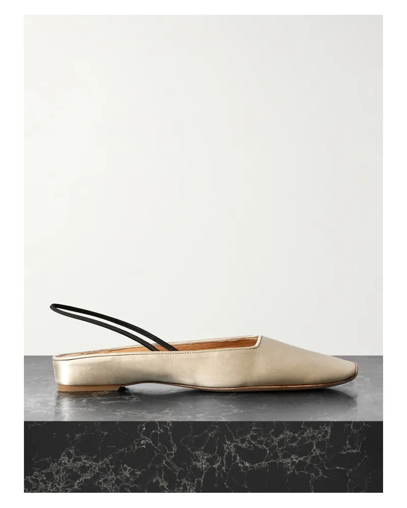 Calvin Klein Kate Satin Slingback Flats - Neutrals Neutrals