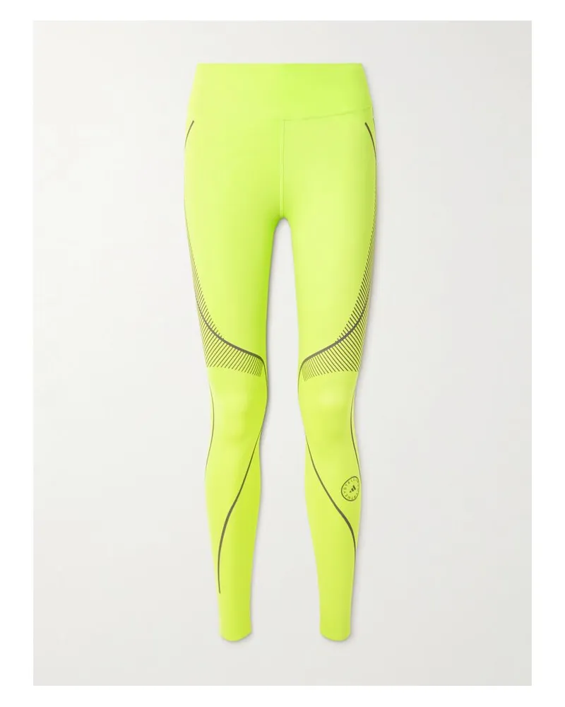 adidas Truepace Cold.rdy Leggings Aus Neonfarbenem Recyceltem Stretch-material - Grün Grün