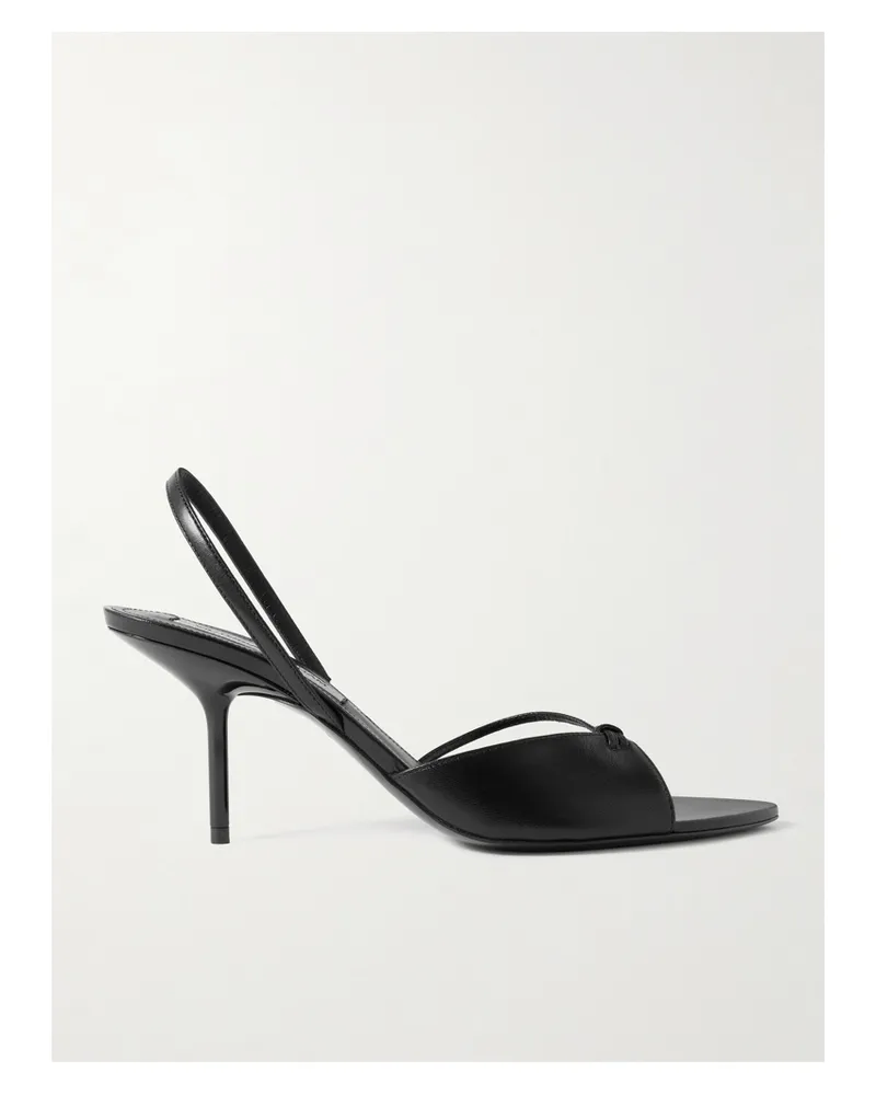 Victoria Beckham Harlow Leather Slingback Sandals - Black Black