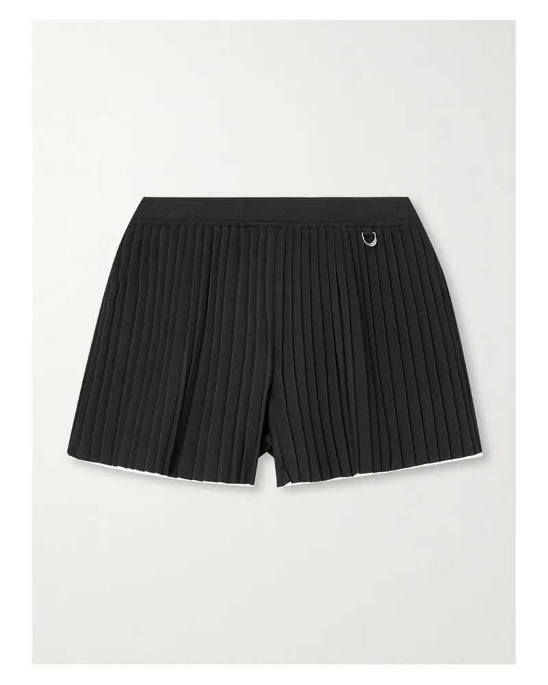 Jacquemus Shorts Aus Plissiertem Jersey - Schwarz Schwarz