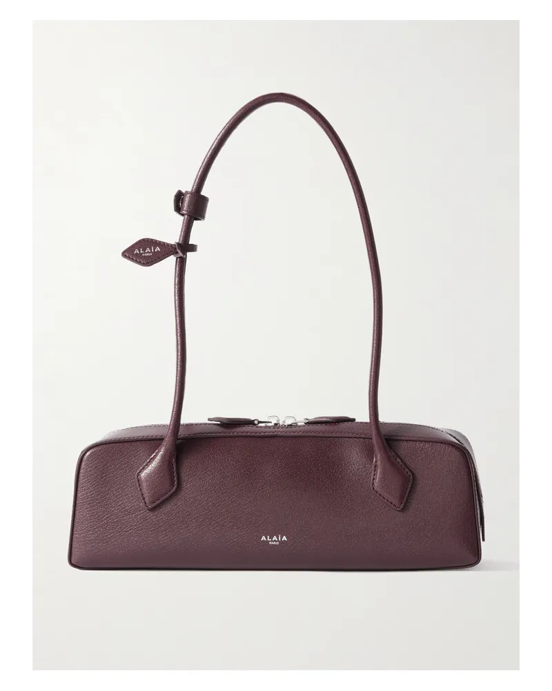 Alaïa Le Teckel Textured-leather Shoulder Bag - Burgundy Burgundy