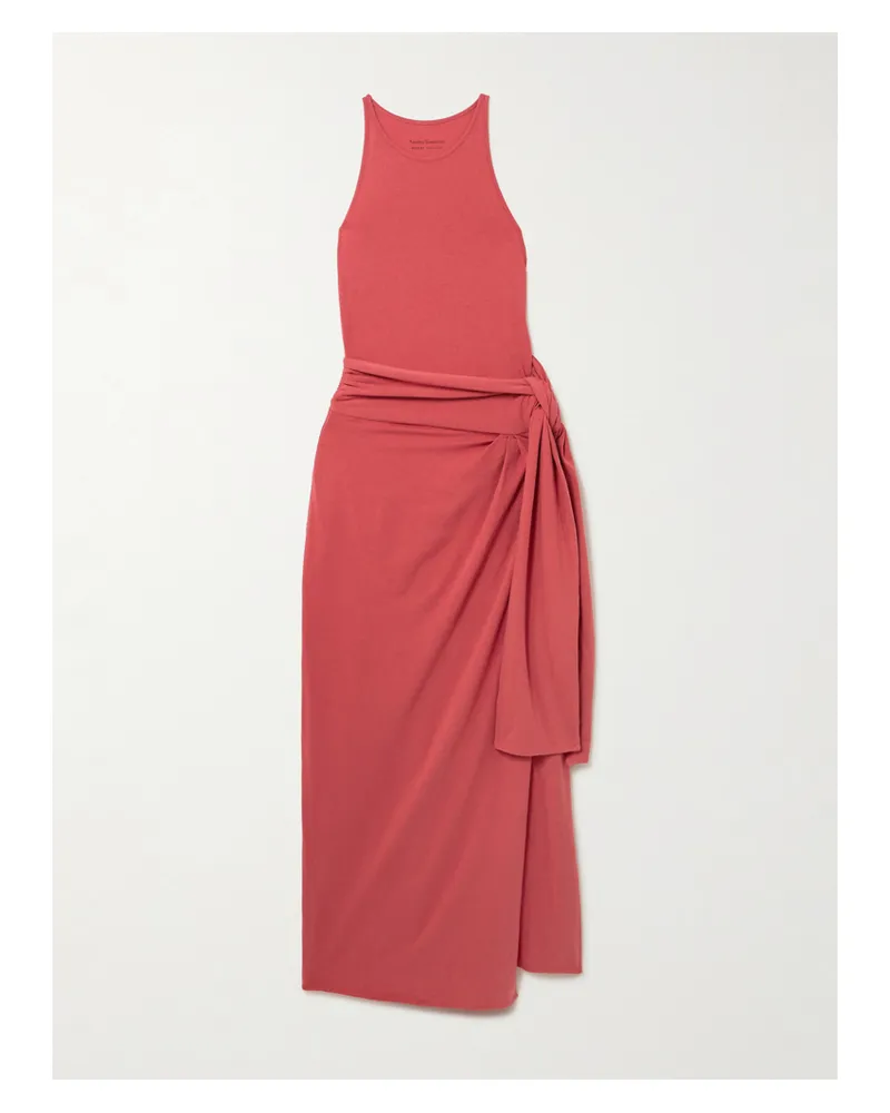 Another Tomorrow Midikleid Aus Stretch-jersey - Pink Pink
