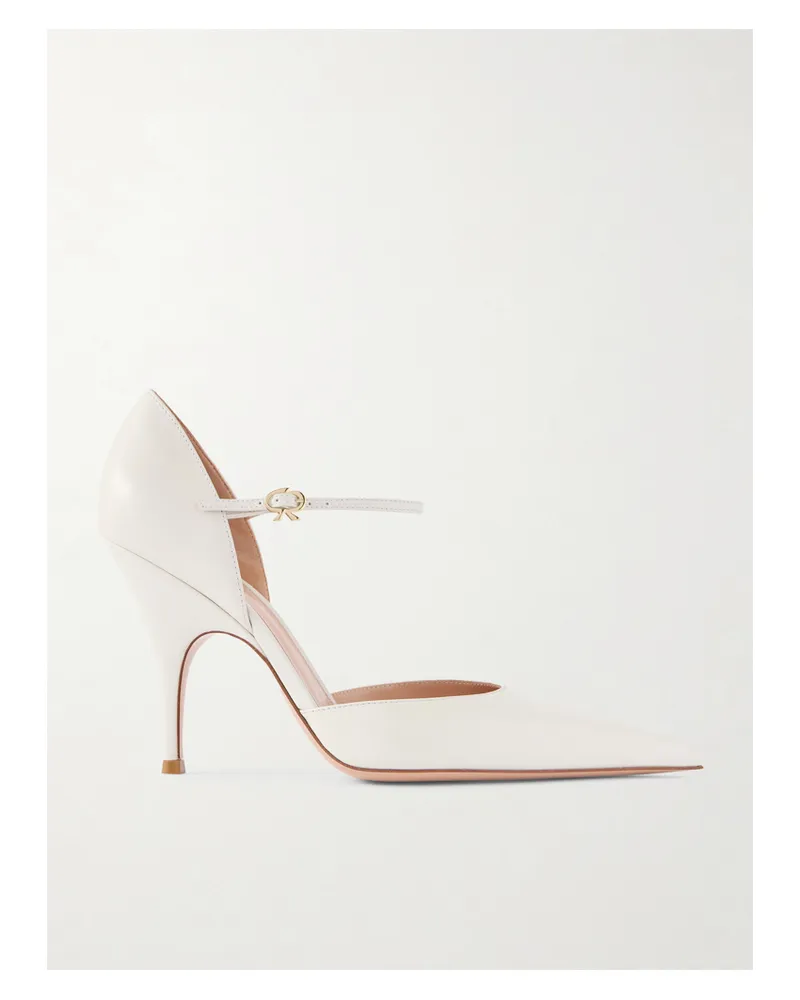 Gianvito Rossi Sofia D'orsay 95 Leather Pumps - Neutrals Neutrals