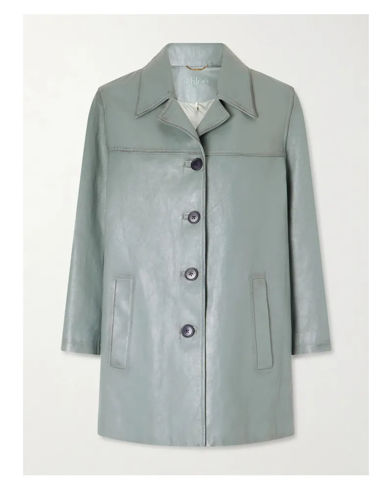 Chloé Lederjacke - Blau Blau