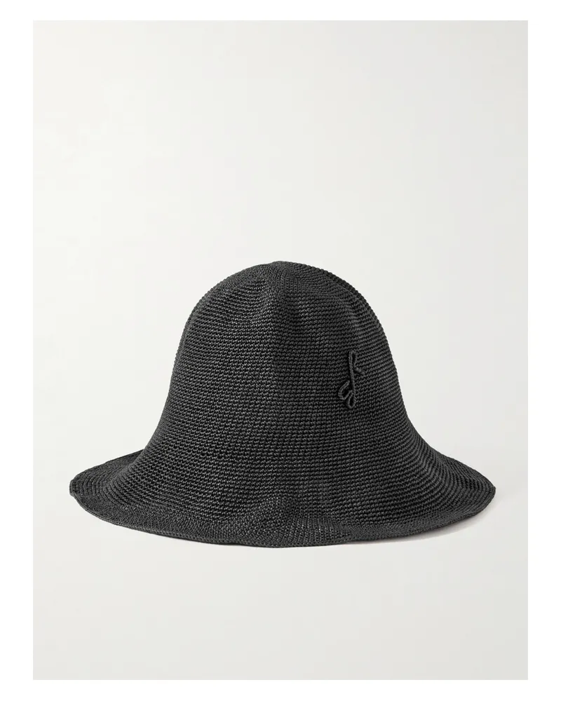 RUSLAN BAGINSKIY Fischerhut Aus Raffiabast - Schwarz Schwarz