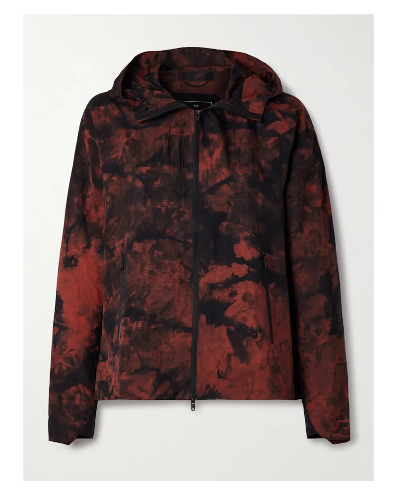 adidas Y-3 Trainingsjacke Aus Ripstop Mit Print Und Kapuze - Rot Rot