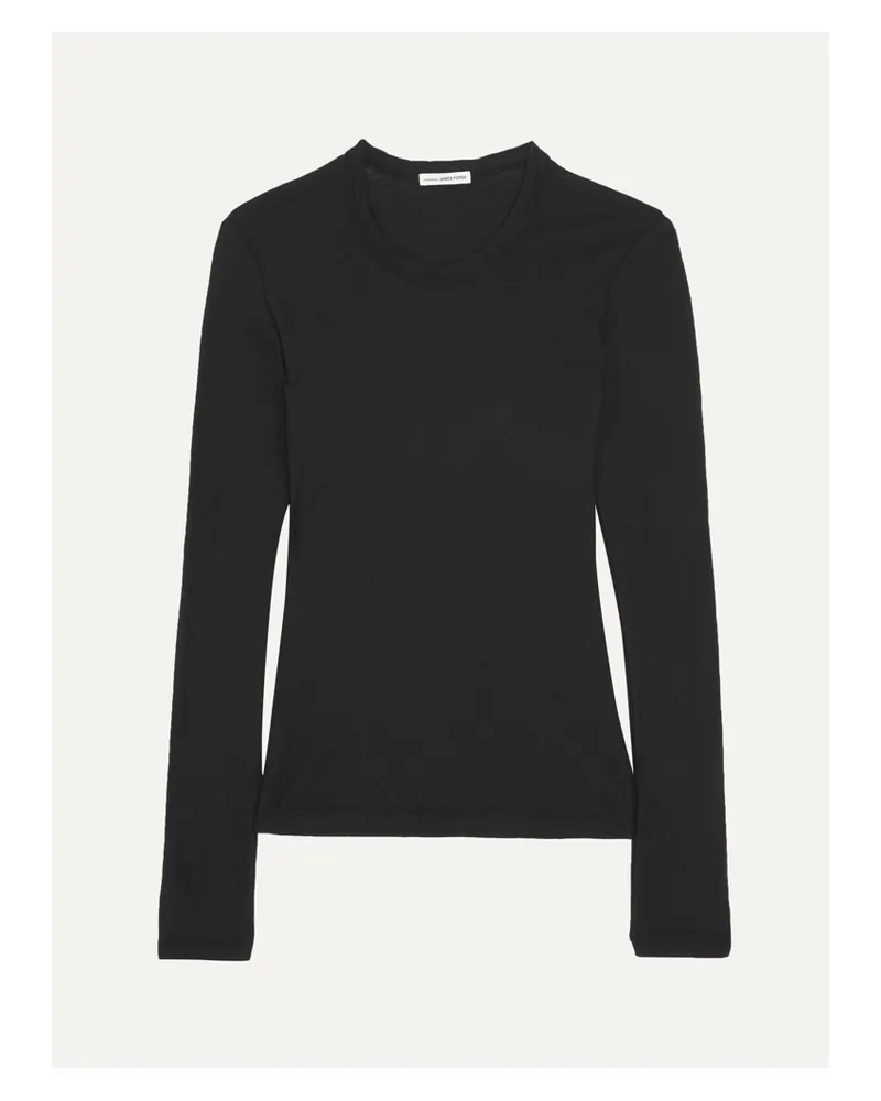 James Perse Slub Cotton-jersey Top - Black Black