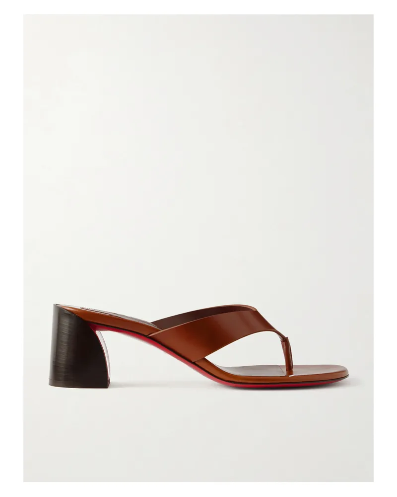 Christian Louboutin Janetonga 55 Leather Sandals - Brown Brown