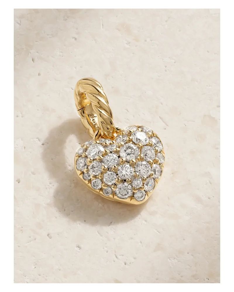 David Yurman Amulets Petite Heart Anhänger Aus 18 Karat Gold Mit Diamanten Gold