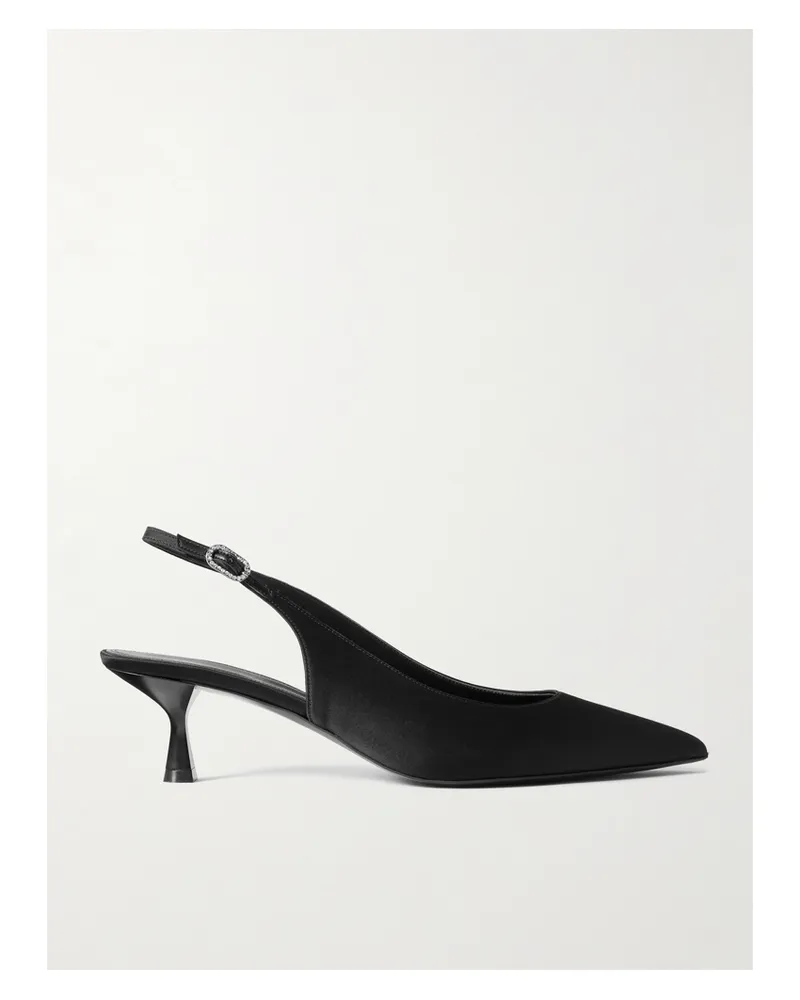 Stella McCartney Satin Slingback Pumps - Black Black