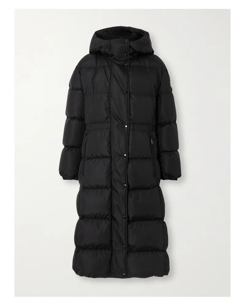 Moncler Chamer Hooded Quilted Shell Down Coat - Black Black