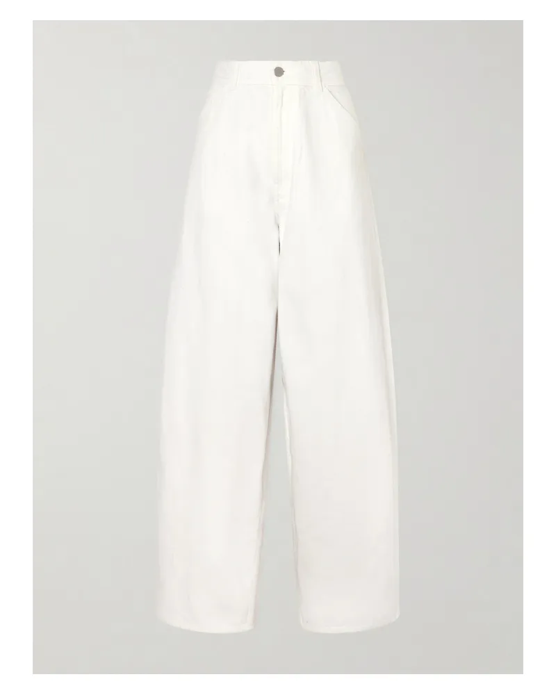 Christophe Lemaire Mid-rise Wide-leg Jeans - White White
