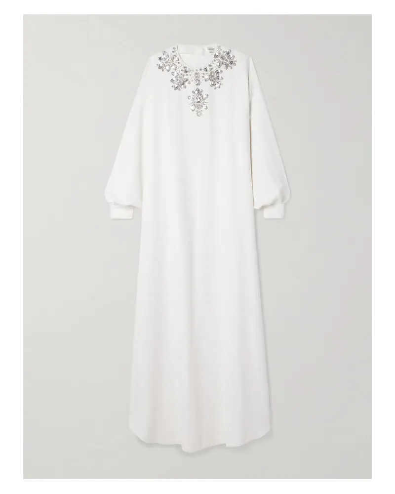 Zuhair Murad Robe Aus Cady Mit Kristallen - Weiß Weiß