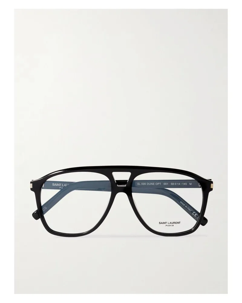 Saint Laurent Dune Pilotenbrille Aus Azetat - Schwarz Schwarz