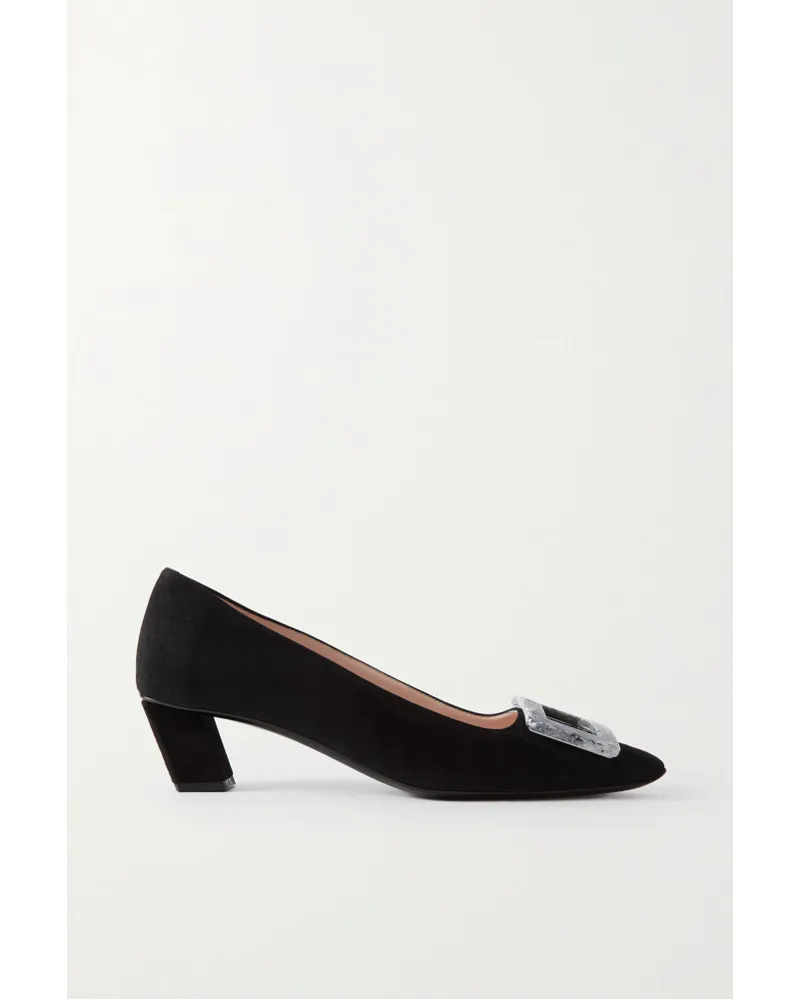 Roger Vivier Belle Vivier Pumps aus Veloursleder Schwarz