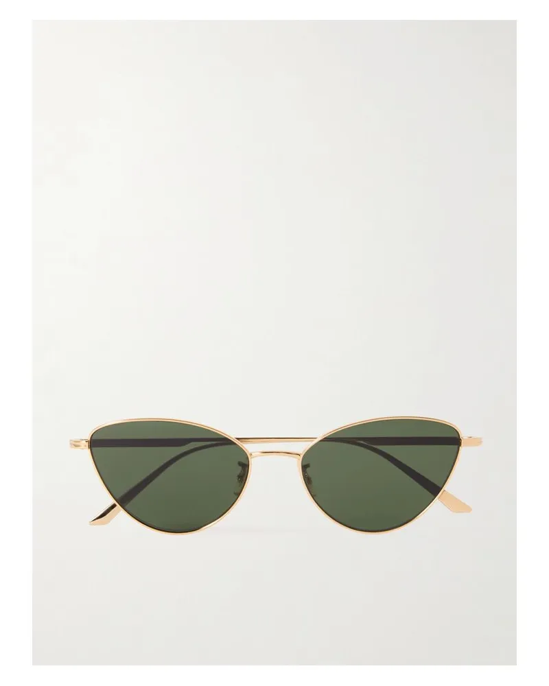 Oliver Peoples Khaite 1998c Goldfarbene Sonnenbrille Mit Cat-eye-rahmen Gold