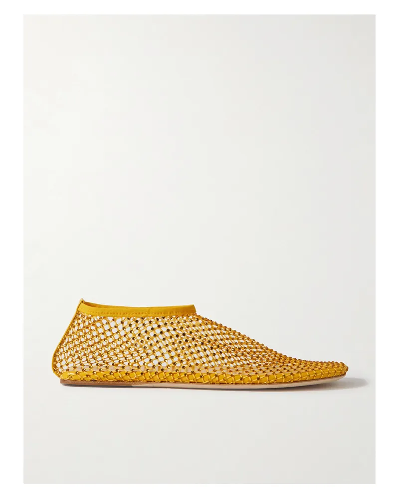 Christopher Esber Minette Ballerinas Aus Mesh Mit Kristallen - Orange Orange