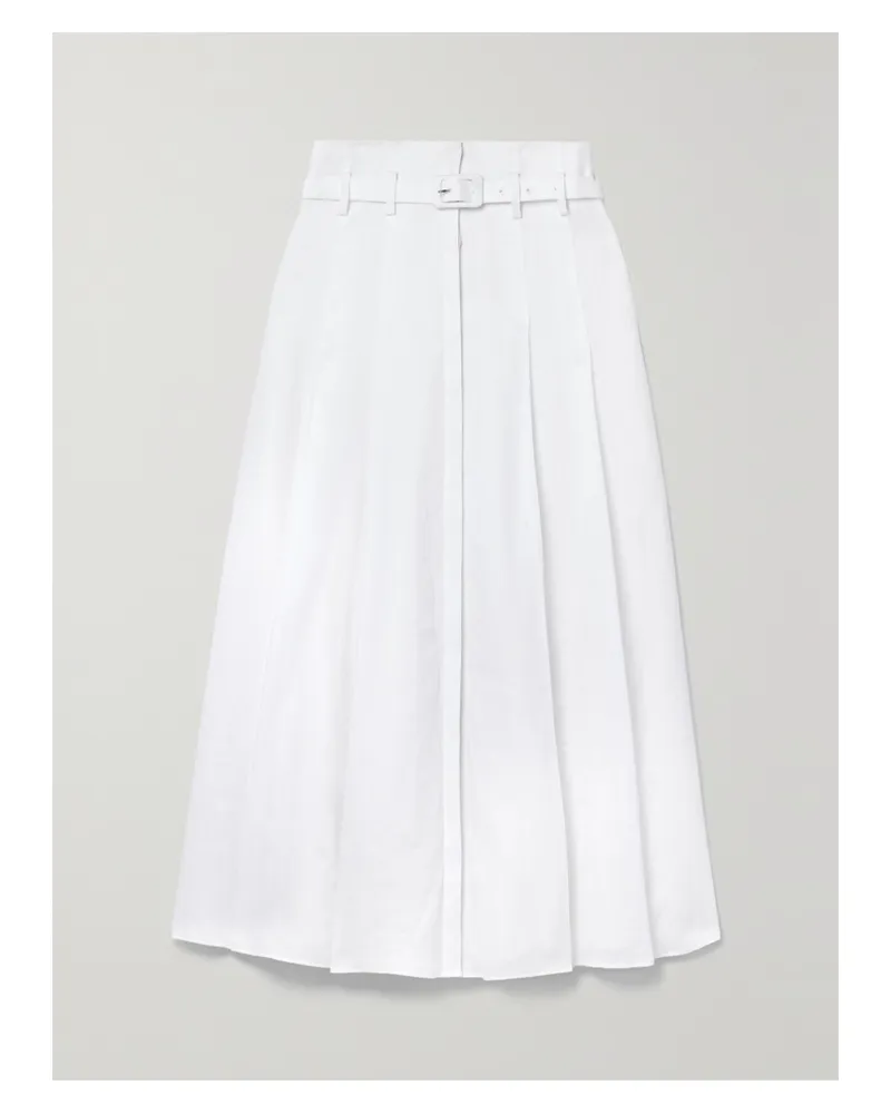 Gabriela Hearst Dugald Midirock Aus Leinen Mit Falten - Weiß Weiß