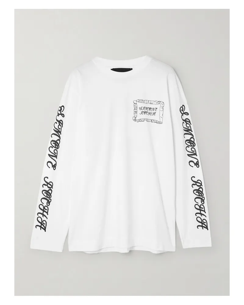 Simone Rocha Pillowcase T-shirt Aus Baumwoll-jersey Mit Prints - Weiß Weiß