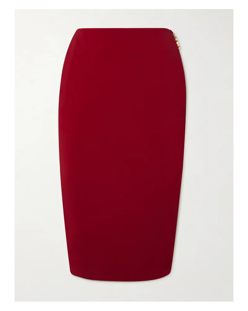 Saint Laurent Grain De Poudre Skirt - Red Red