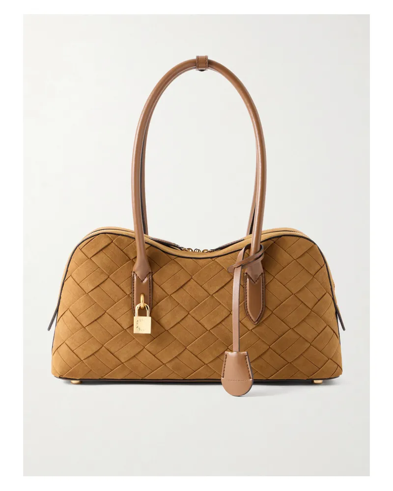 Stella McCartney Ryder Medium Woven Shoulder Bag - Brown Brown