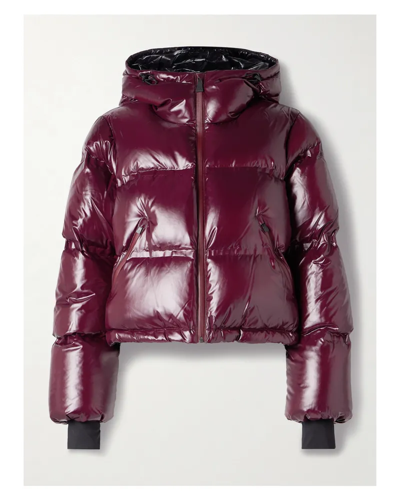 Aztech Mountain Minnie Nuke Gesteppte Skijacke Mit Daunenfüllung Und Kapuze - Burgunder Burgunder