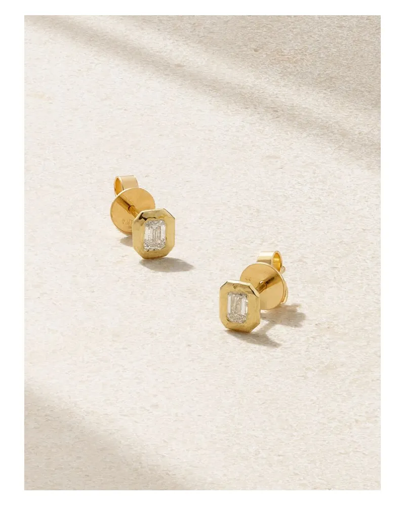 Octavia Elizabeth Nesting Gem Ohrstecker Aus Recyceltem 18 Karat Gold Mit Diamanten Gold