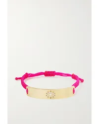 Diane Kordas Evil Eye Armband aus Kordel Pink