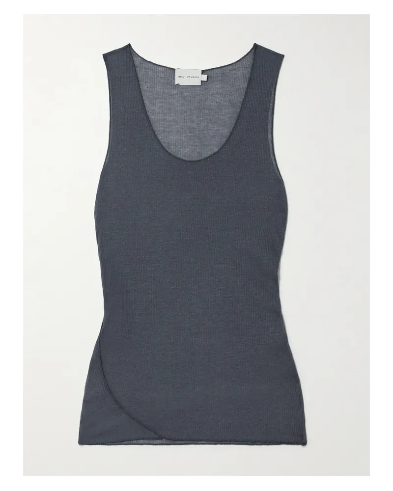 Deiji Studios Tanktop Aus Rippstrick - Grau Grau