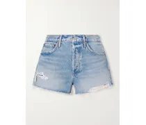 Parker Distressed Denim Shorts - Blue