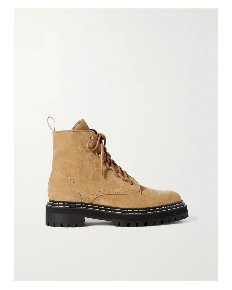Proenza Schouler Schnürstiefel Aus Veloursleder - Neutral Neutral