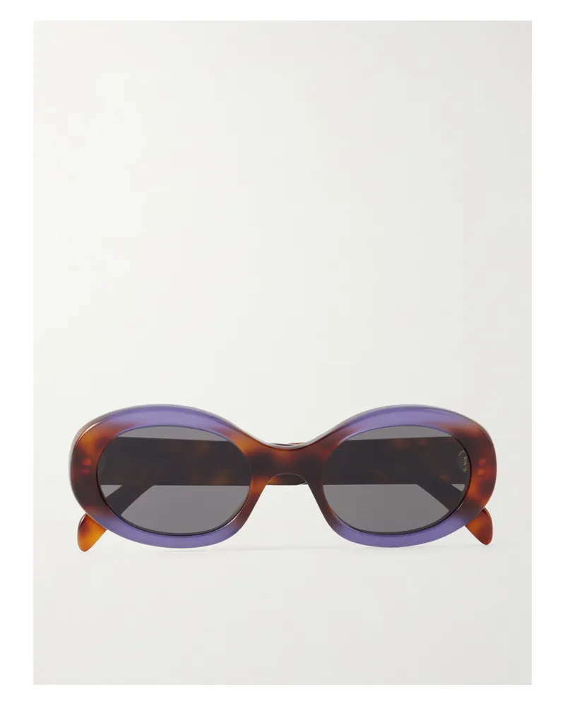 Celine Triomphe Sonnenbrille Mit Ovalem Rahmen Aus Azetat - Braun Braun