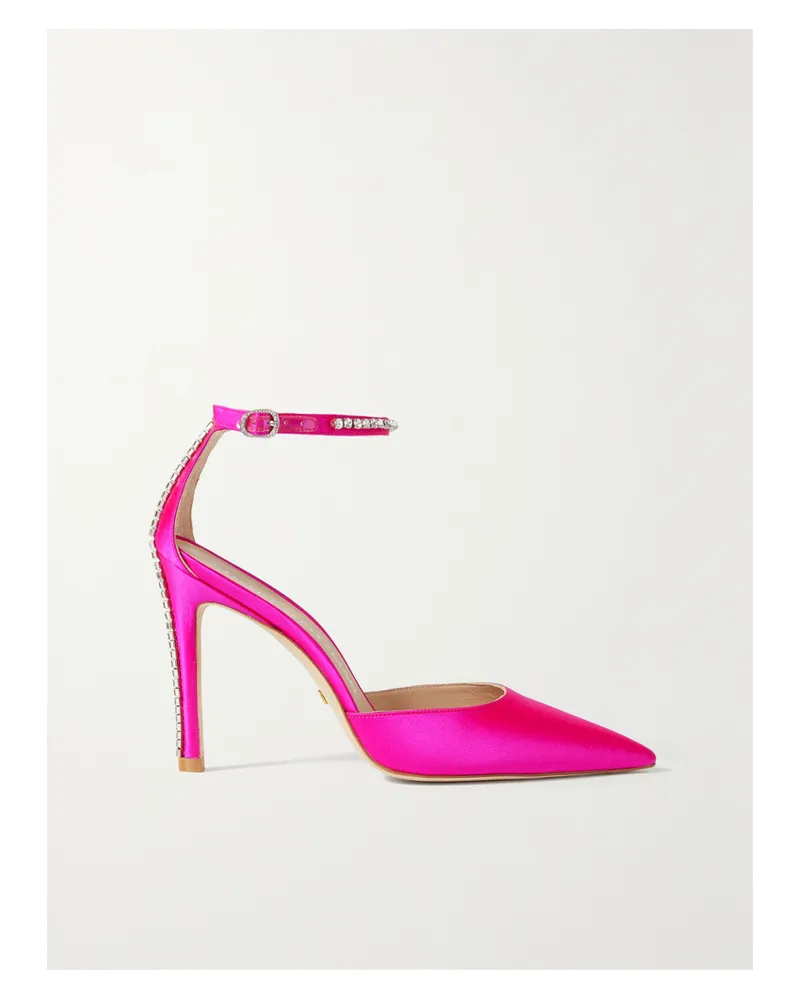 Stuart Weitzman Glam Pumps Aus Satin Mit Kristallen - Pink Pink