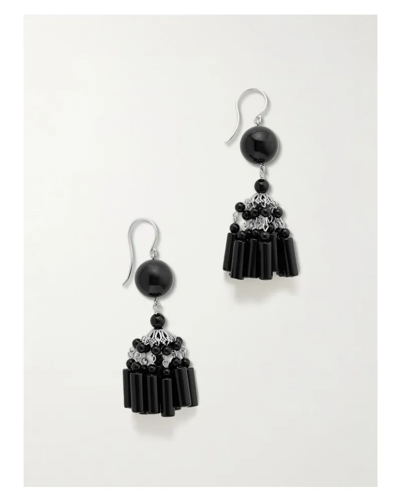 Sophie Buhai Flamenco Ohrringe Aus Silber Mit Onyxen - Schwarz Schwarz